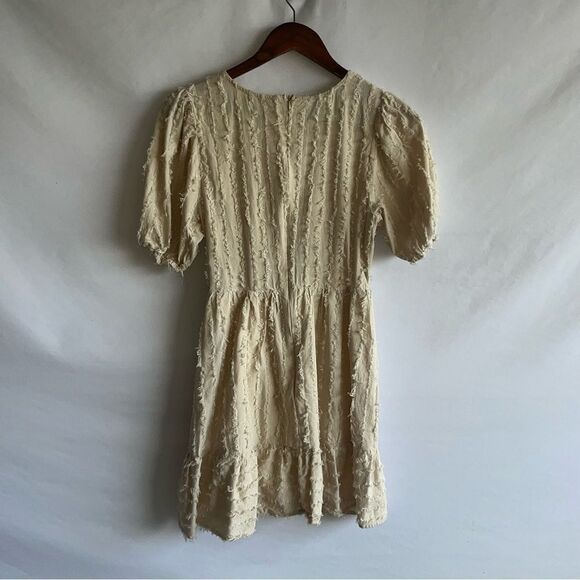 Women's Very J Light Tan Short Sleeve Wrap Dress - Picture 7 of 8